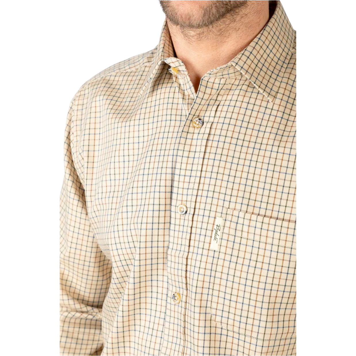 2025 Rydale Herren Lang Ärmel Shirt 412216 - Poacher Beige